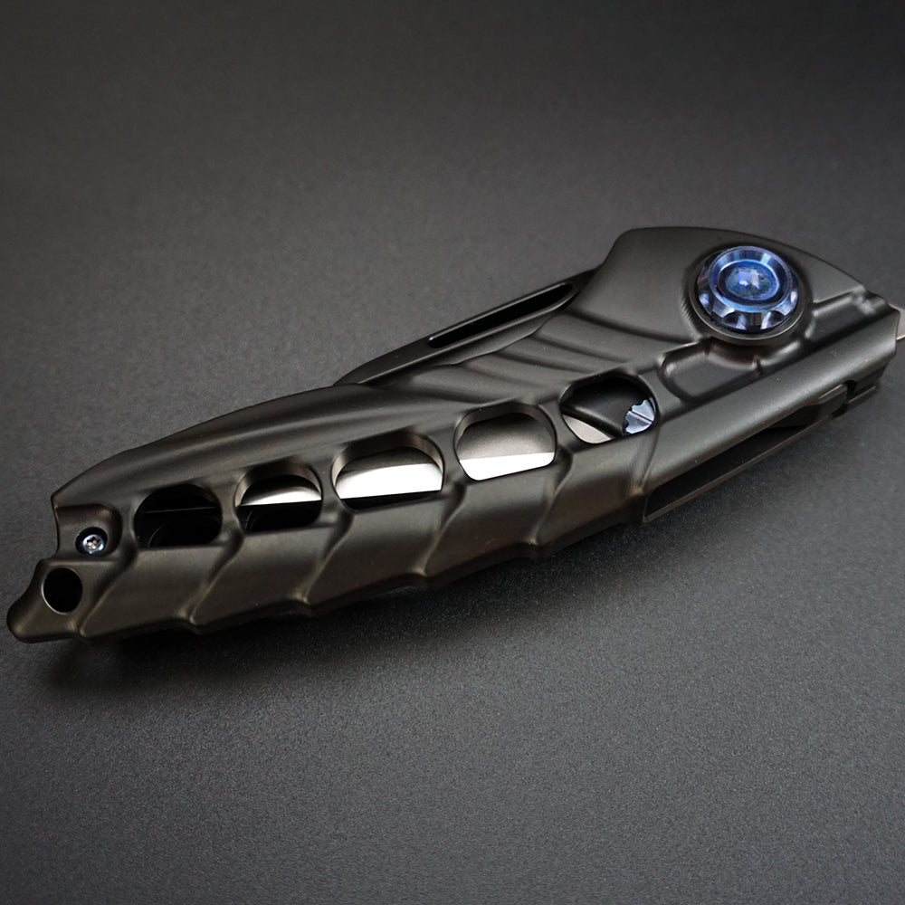 Titanium Alloy Keel Shaped Folding Knife Replaceable Blade EDC