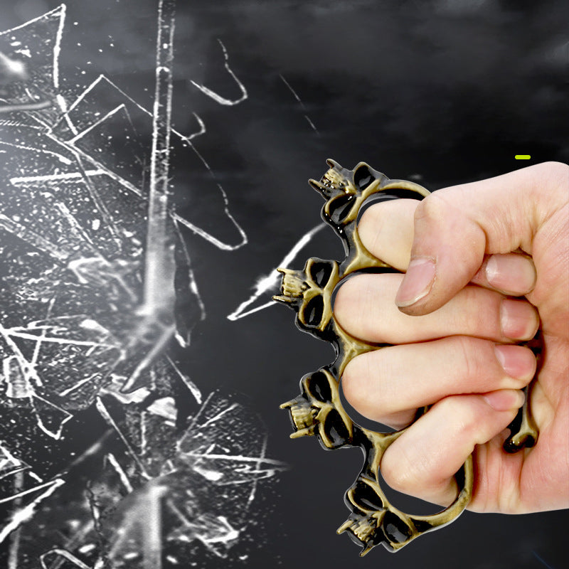 Skull Zinc Alloy Knuckle Duster Boxing Martial Arts EDC