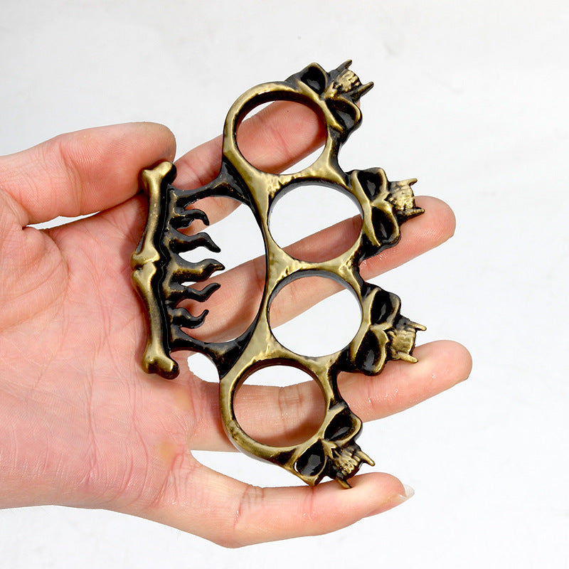 Skull Zinc Alloy Knuckle Duster Boxing Martial Arts EDC