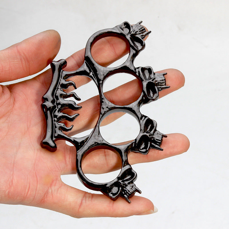 Skull Zinc Alloy Knuckle Duster Boxing Martial Arts EDC