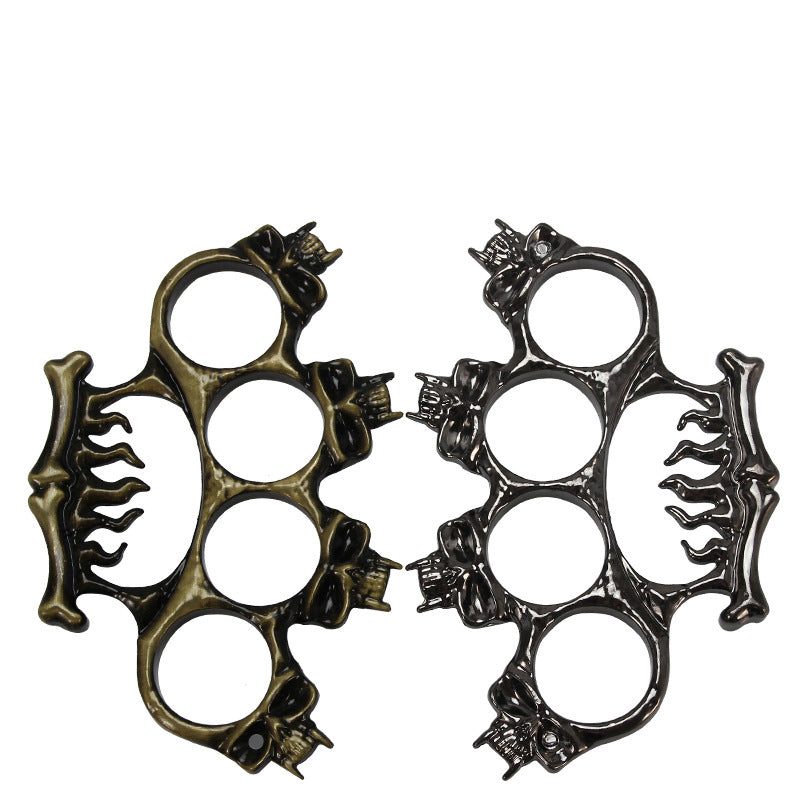 Skull Zinc Alloy Knuckle Duster Boxing Martial Arts EDC