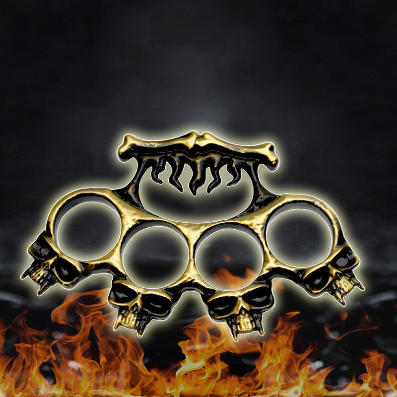 Skull Zinc Alloy Knuckle Duster Boxing Martial Arts EDC