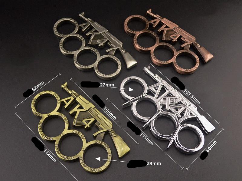AK47-brass Knuckle Duster Quatro Dedos Tigre com Espinhos EDC