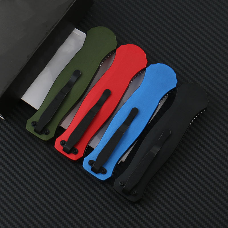 D2 Coltello con manico in alluminio a lama singola Grapple Tactical Mini Knives