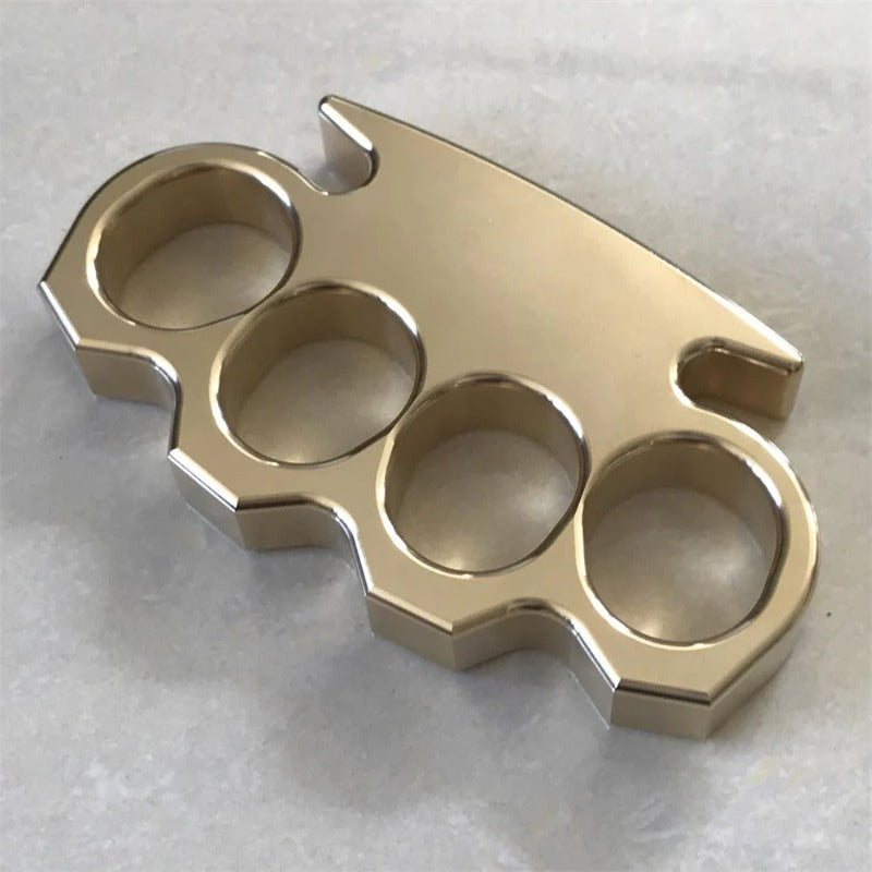 Tempestades-Solid Brass Knuckle Duster Punho Fivela Segurança Externa EDC
