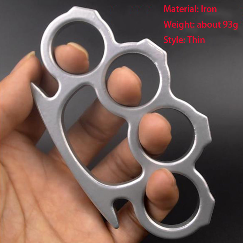 Classic-Iron Knuckle Duster Safety Defense Window Breaker Strumento EDC