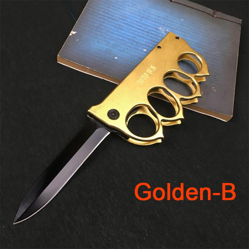 Folding Knife Knuckle Duster Outdoor Hunting Protective Gear