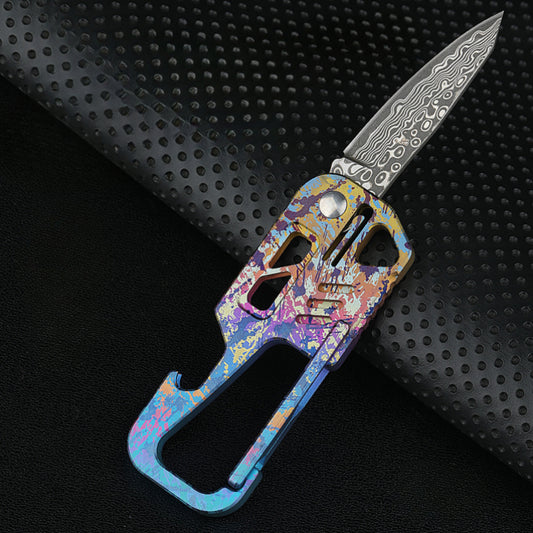 Titanium Compact High End Mens Mini Knife Colorful Key