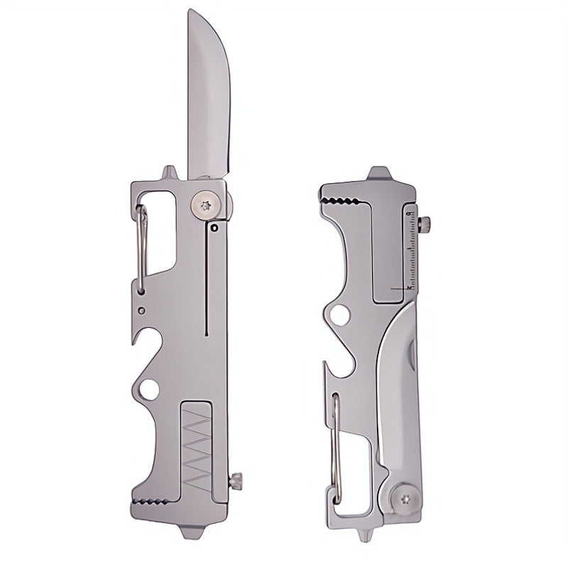 Stainless Steel Multi Tool Mini Knife Beer Opener Keychain Pendant EDC