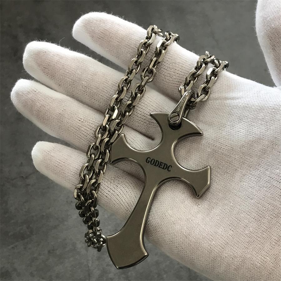 GODEDC Titanium Cross Knuckle Necklace Decoration Pendant EDC