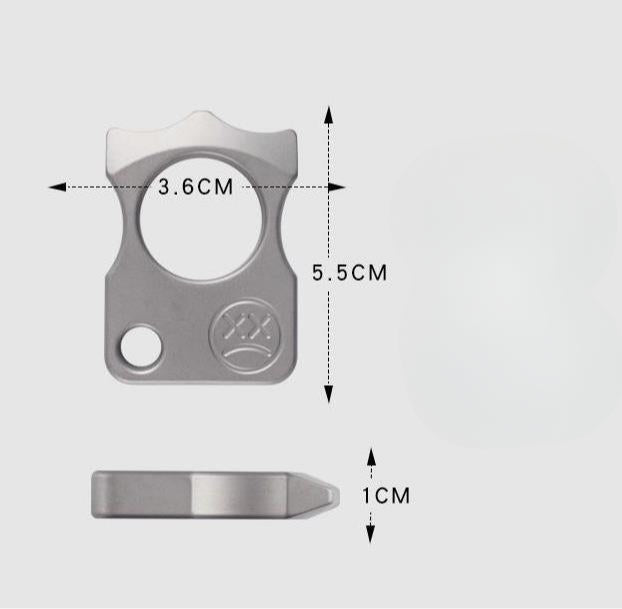 Crying Face-Titanium Knuckle Duster One Finger Knuckles EDC