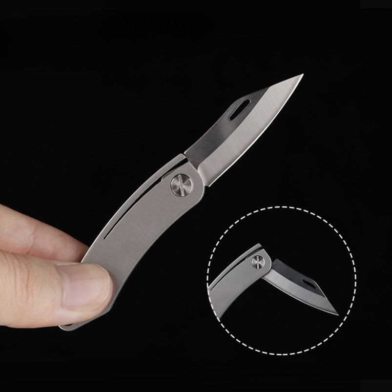 Titanium Mini Finger A Folding Knife Key Ring Type  EDC