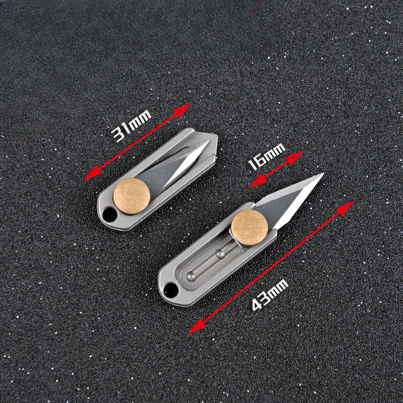 Titan Brass Slide Mini Utility Knife EDC
