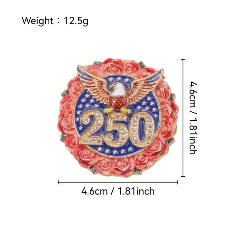 2026 American 250 Anniversary Souvenir Brooch Independence Day Corsage Coat Coat Pin Accessories