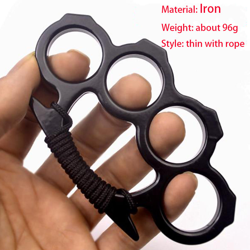 Classic-Iron Knuckle Duster Safety Defense Window Breaker Strumento EDC