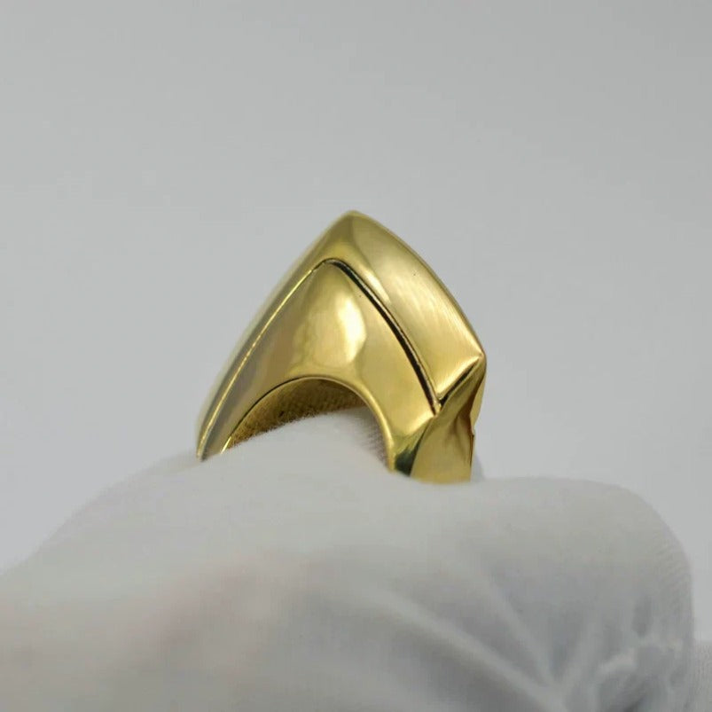 Glossy Brass One Finger Knuckles Keychain EDC Pendant