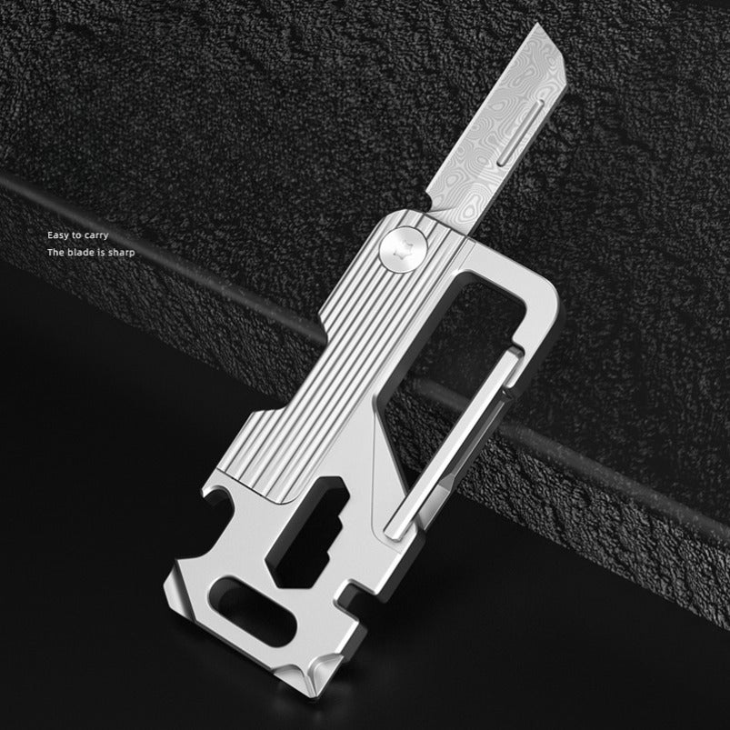 Titanium Multi Tool Knife Screwdriver Hex Wrench Keyring EDC