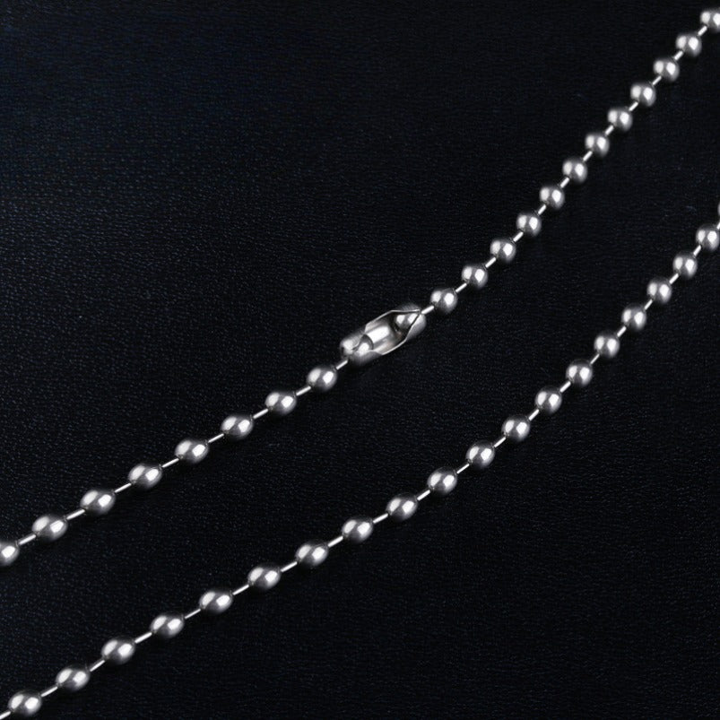 Titanium Alloy Bead Necklace Anti-Rust