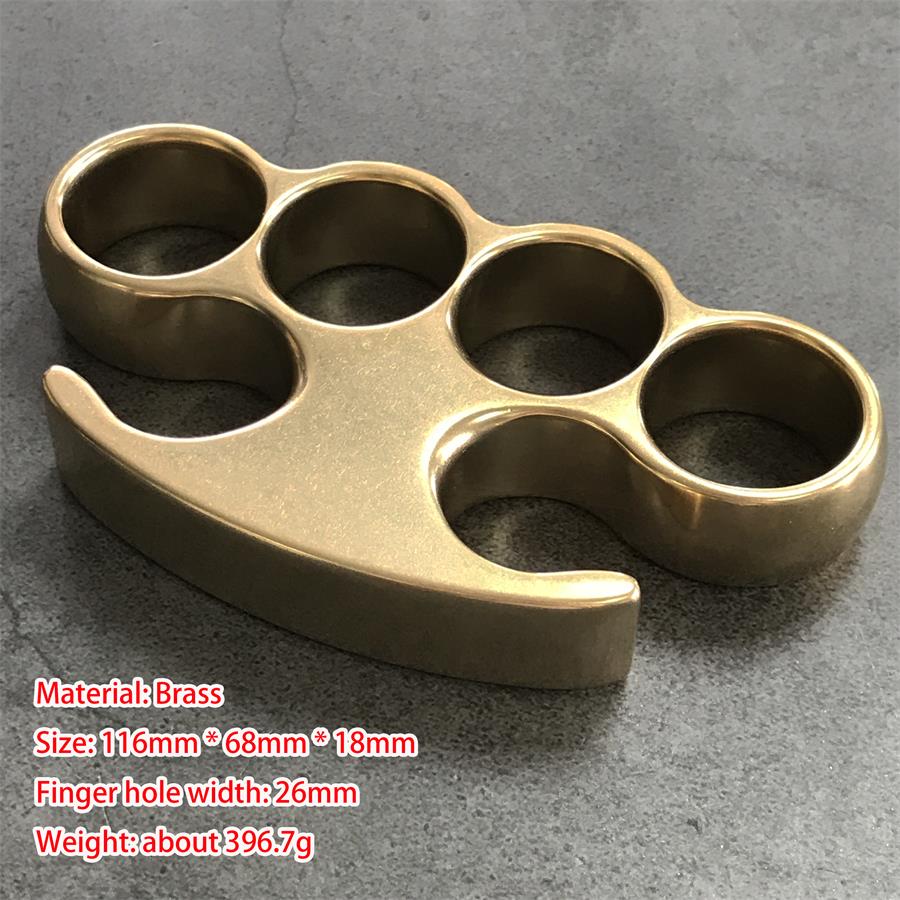 Classic Stonewashed Brass Knuckle Duster EDC