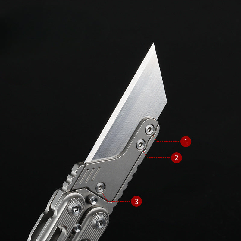 Titanium Folding Knife or Butterfly Comb Practice Tool