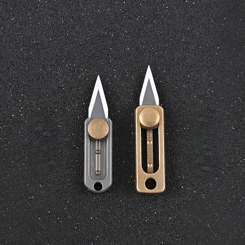 Titan Brass Slide Mini Utility Knife EDC