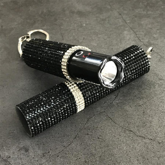 Diamond Veneer Design Pocket Flashlight Stun Gun Self Defense EDC