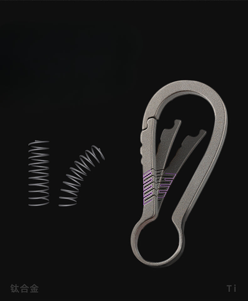 Fashion Minimalist Titanium Keychain Clip Key