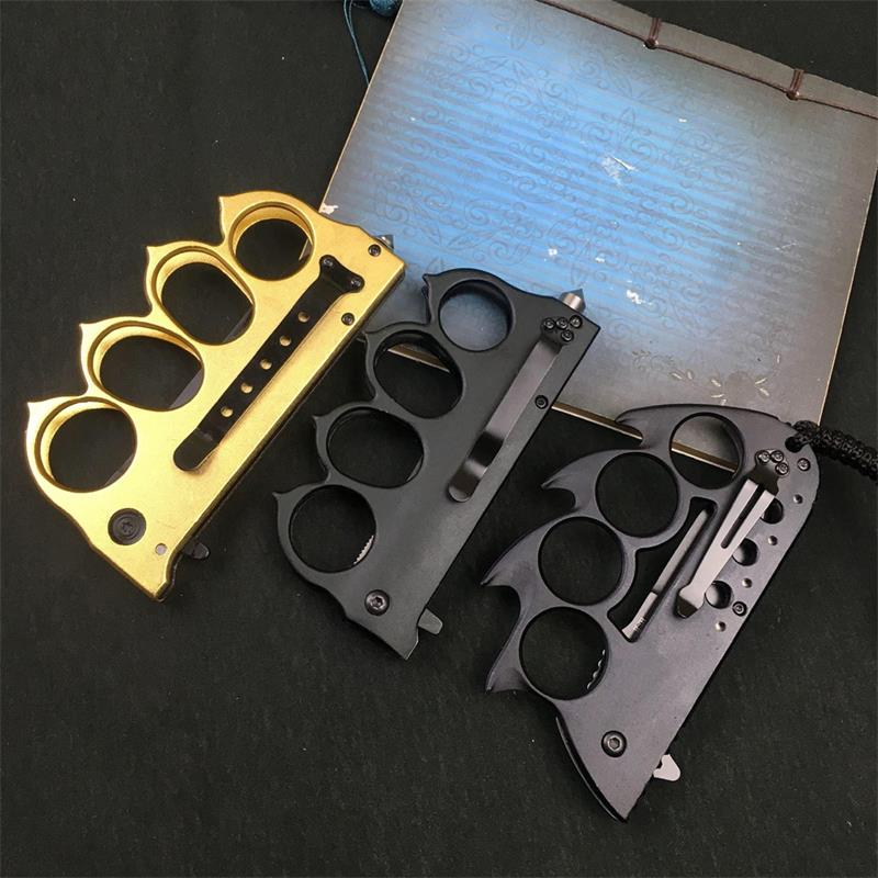 Folding Knife Knuckle Duster Outdoor Hunting Protective Gear