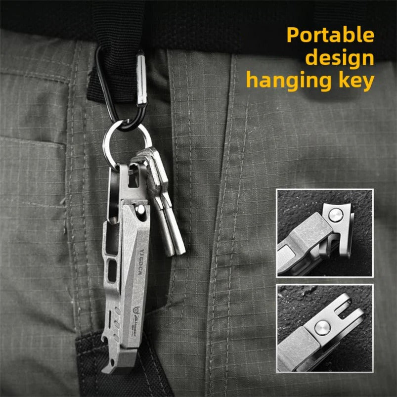 Multifunctional Titanium Alloy Nail Clippers Bottle Opener EDC