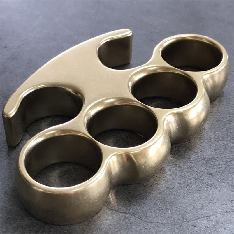 Classic Stonewashed Brass Knuckle Duster EDC