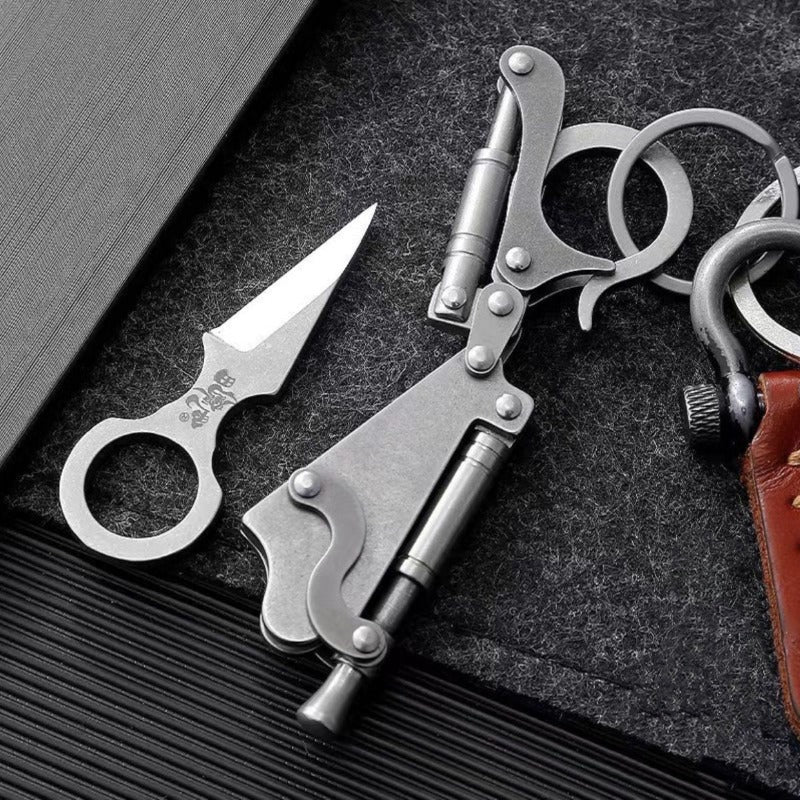 Mechanical Mini Knife Keychain Safety-defend EDC Tool