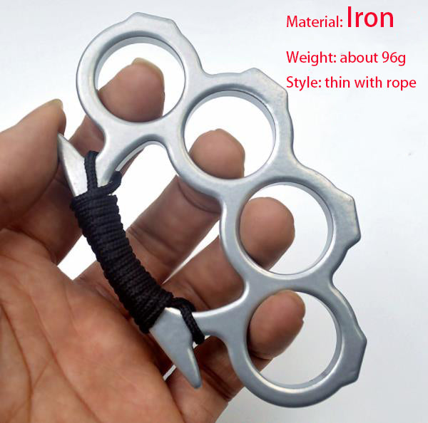 Classic-Iron Knuckle Duster Safety Defense Window Breaker Strumento EDC