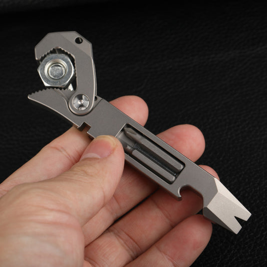 Titanium Pry Bar Hex Wrench Screwdriver Bottle Opener EDC