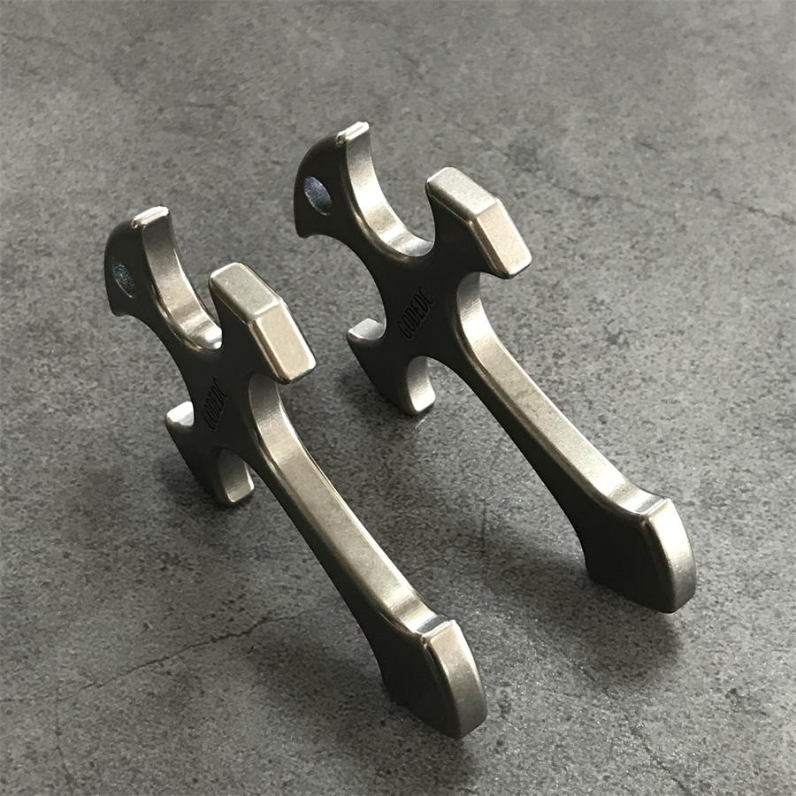 GODEDC Titanium Cross Knuckle Necklace Decoration Pendant EDC