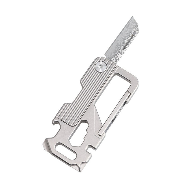 Titanium Multi Tool Knife Screwdriver Hex Wrench Keyring EDC