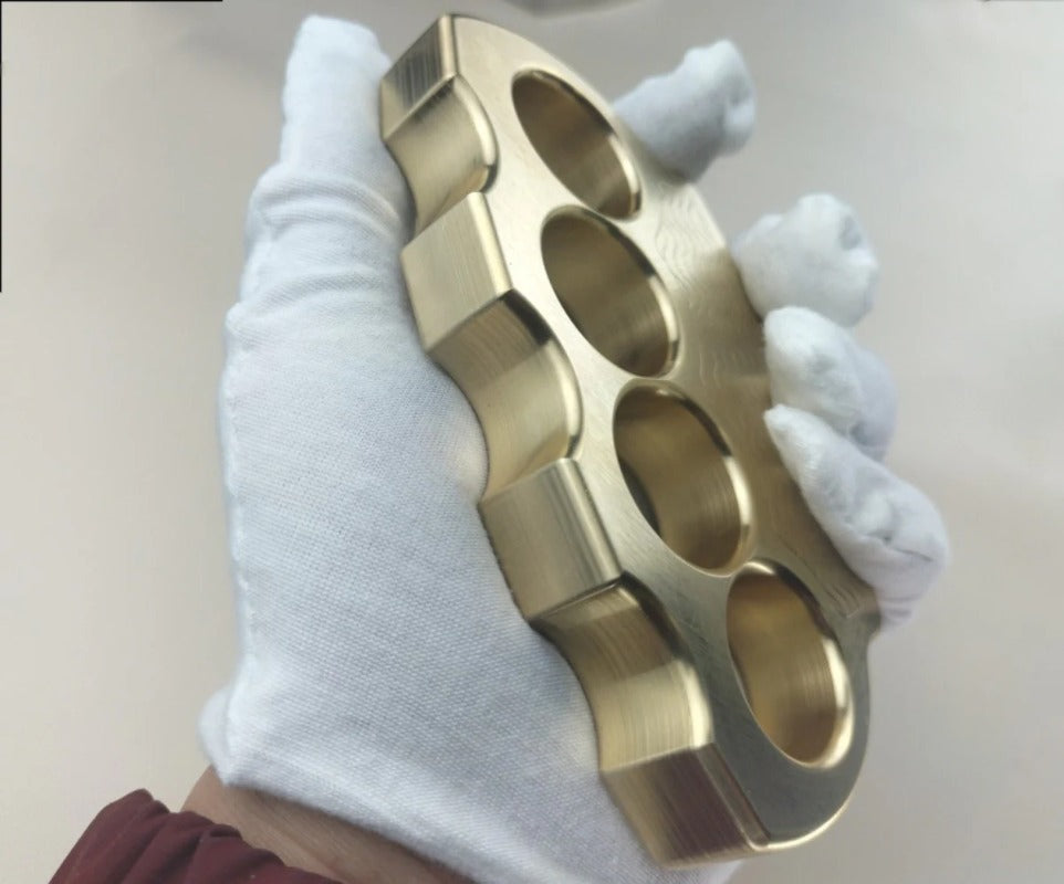 Lucky Fan-Hard Solid Pure Brass Knuckle Duster Defesa EDC