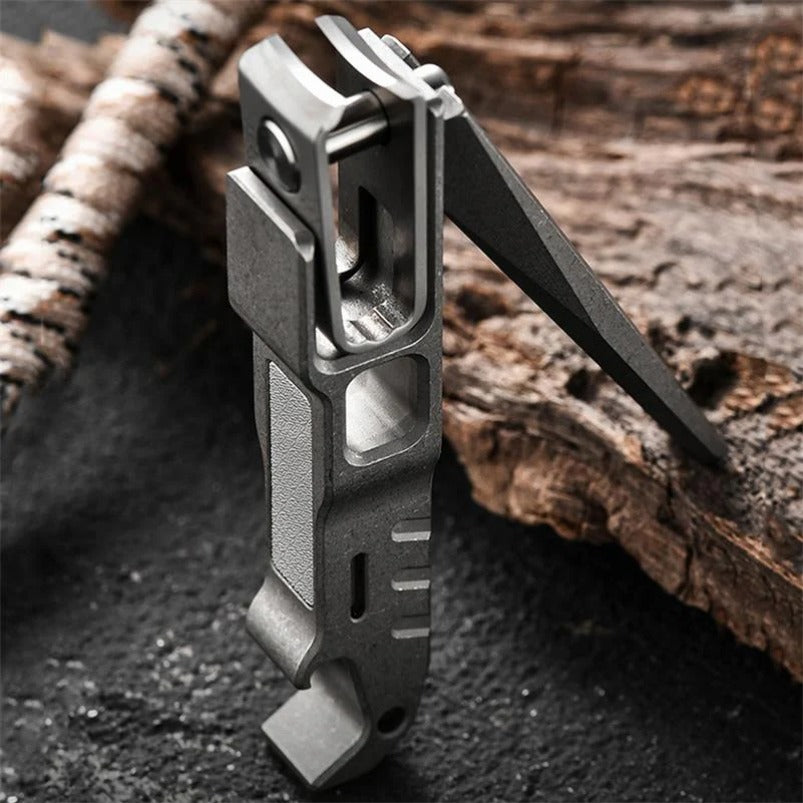 Multifunctional Titanium Alloy Nail Clippers Bottle Opener EDC