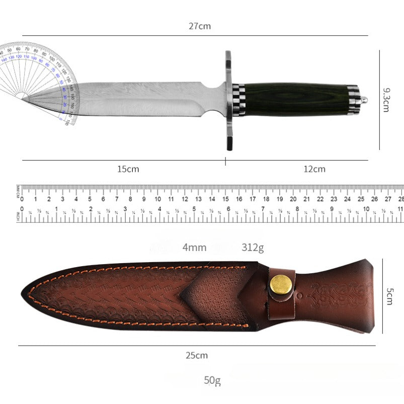 Outdoor Precision Sharp Straight Knife with Blade Sheath