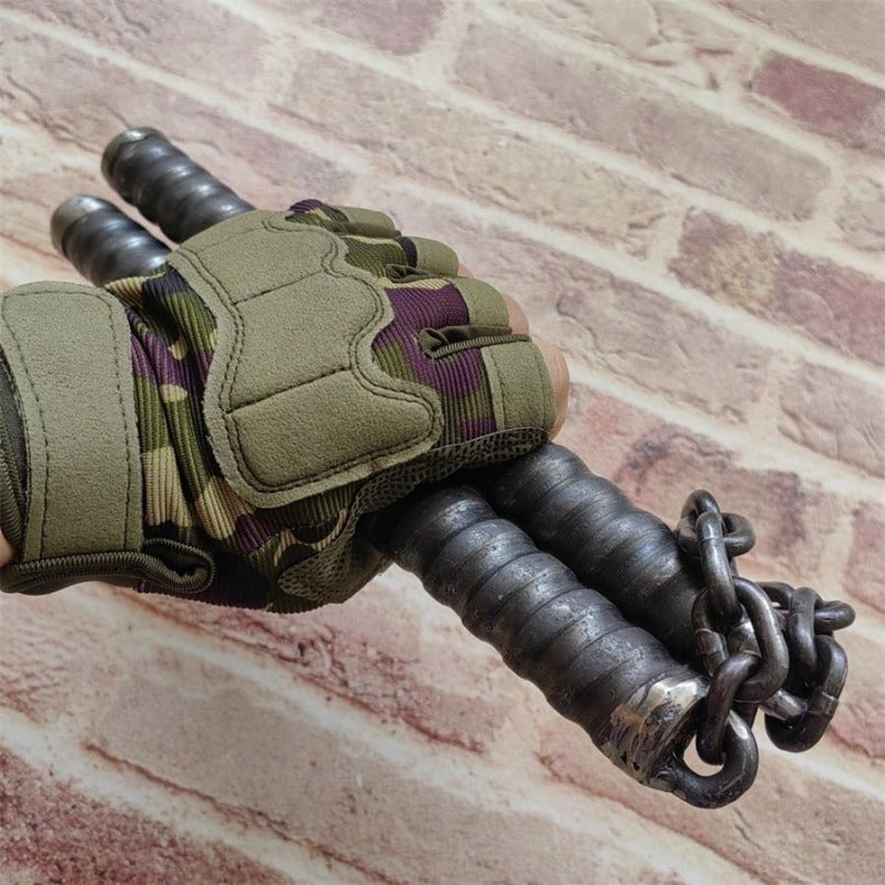 Hollow High Speed Steel Thread Anti-Skid Nunchaku Defense Equipment