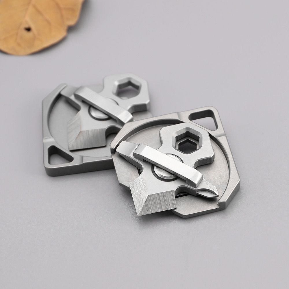 Creative Design Titanium Alloy Mini Multi-function Keychain Knife EDC