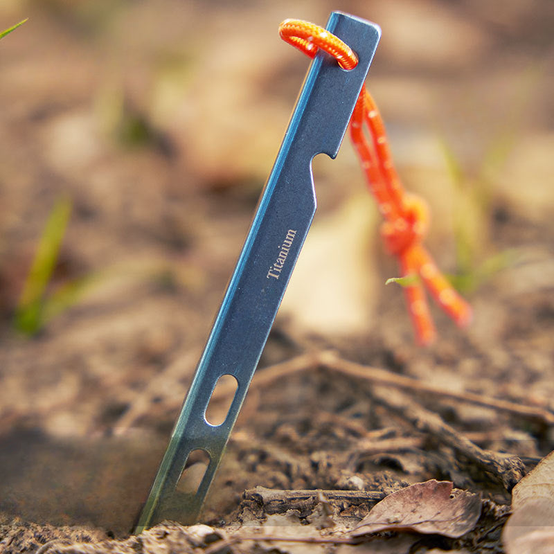 Titanium V-Shaped Tent Nail High Strength Stake Snow Nail Stake
