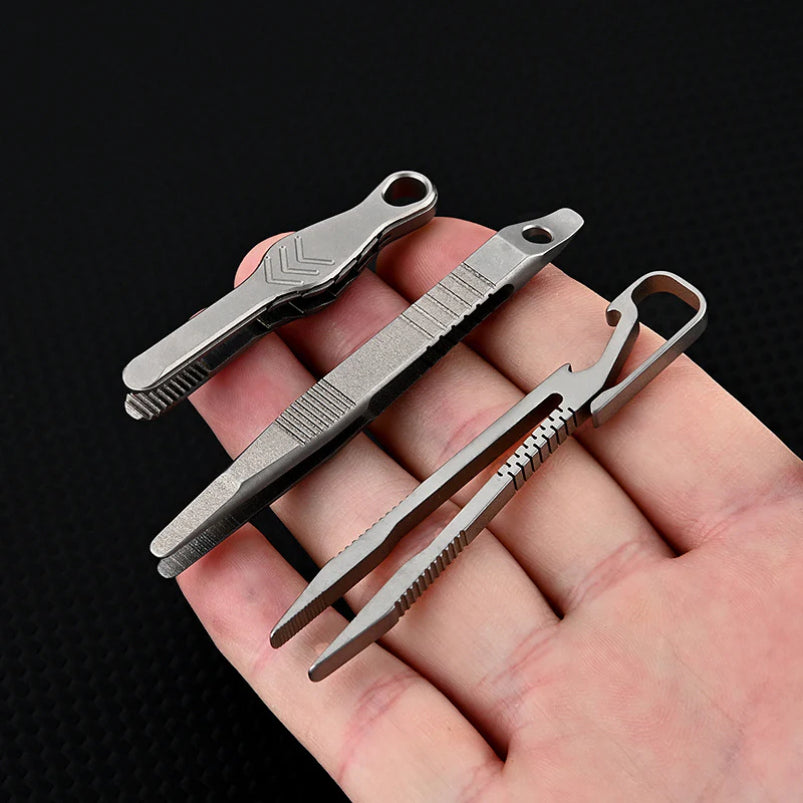TC4 Titanium Alloy Mini Small Tweezers Clip EDC