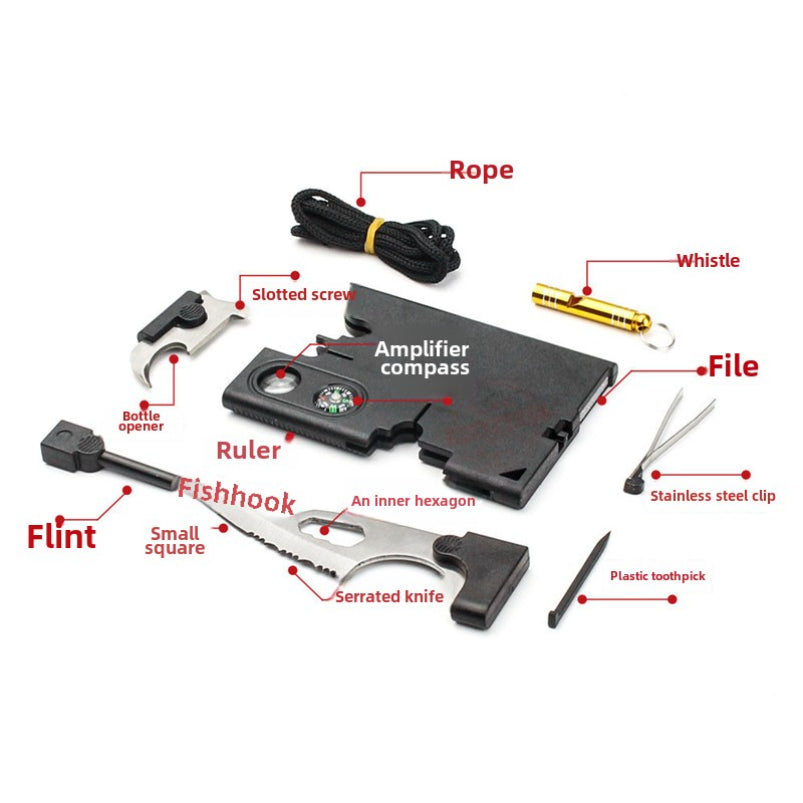 Wilderness Survival Kit Multitool Card EDC