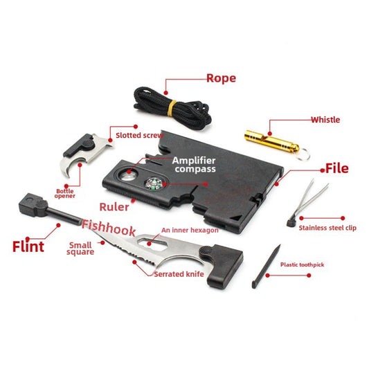 Wilderness Survival Kit Multitool Card EDC
