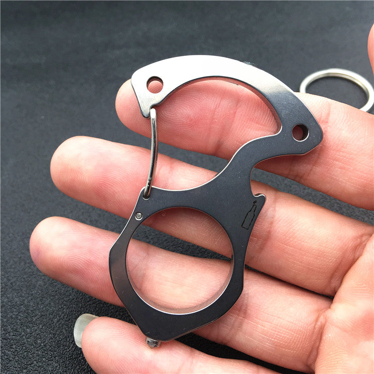Single Finger Knuckle Duster Keyclip Portable Defense Accessory
