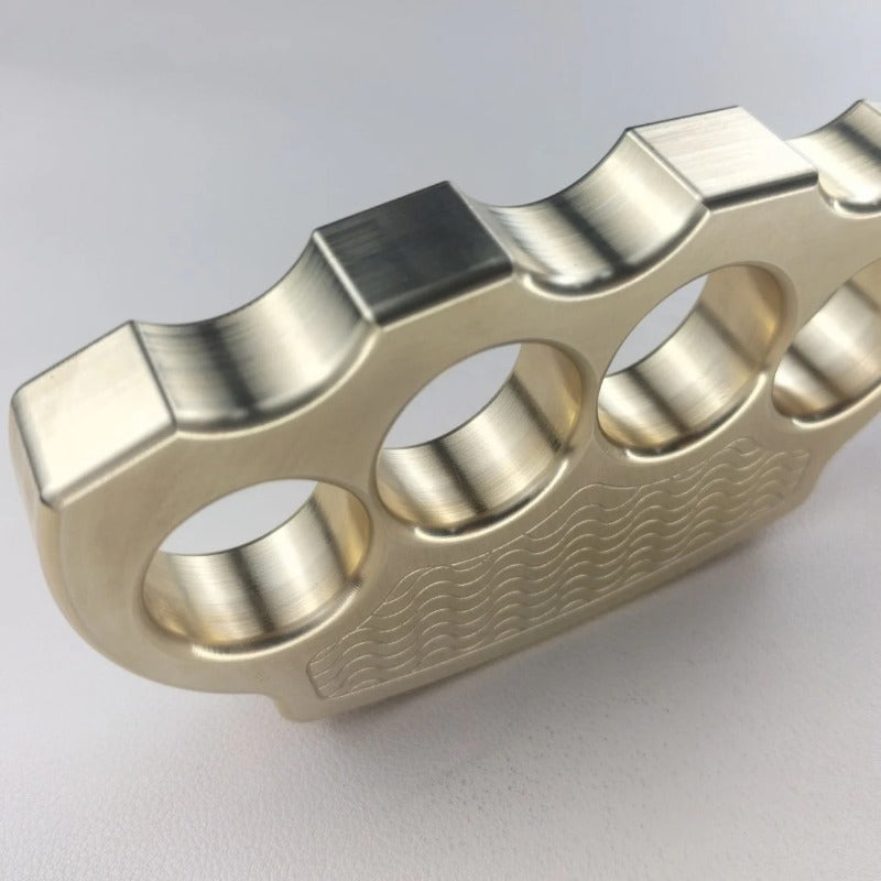 Lucky Fan-Hard Solid Pure Brass Knuckle Duster Defesa EDC