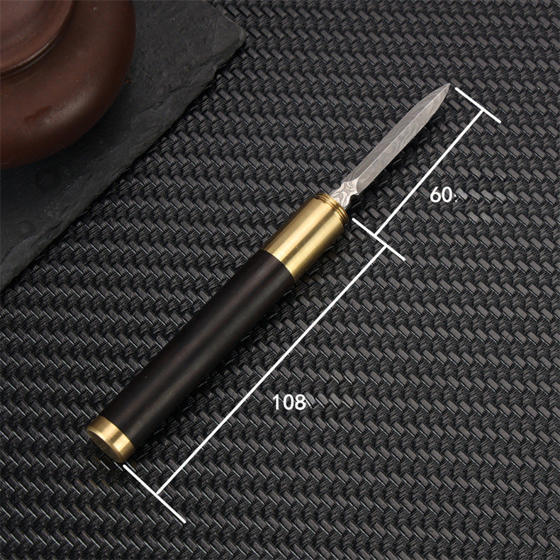 Blackwood Brass Stainless Steel Awl Tea Needle Tea Knife Self-Defense EDC