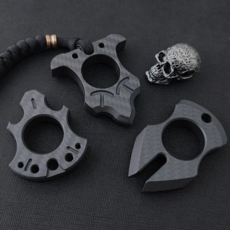 Various Types Carbon Fiber Single Finger Knuckles Duster EDC