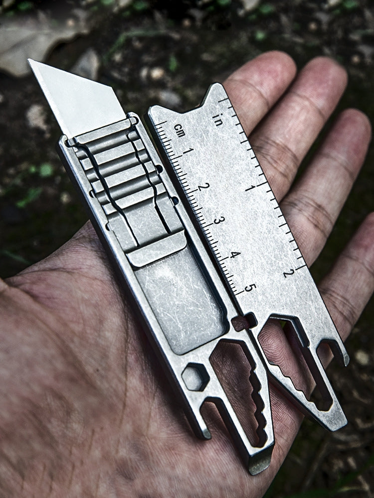 X-MEN Titanium Utility Clip Multi-Tool with Razor-Edge Blade Knife EDC