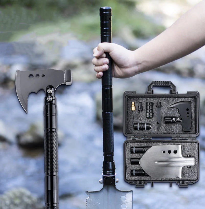 Multifunctional Toolbox Outdoor Shovel Axe Removable Knife